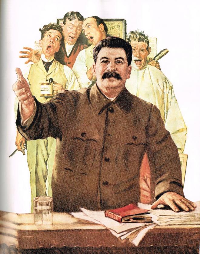 soviet rockwell collage